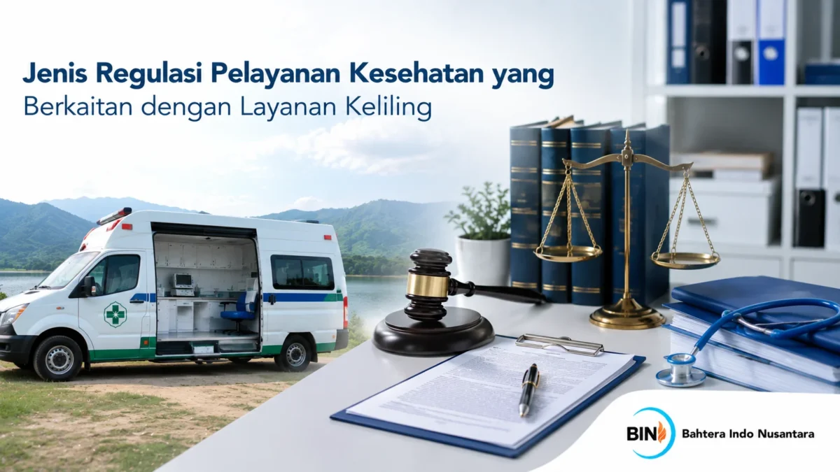 Mobil pelayanan kesehatan keliling yang memenuhi standar operasional untuk mendukung layanan medis sesuai regulasi pemerintah.
