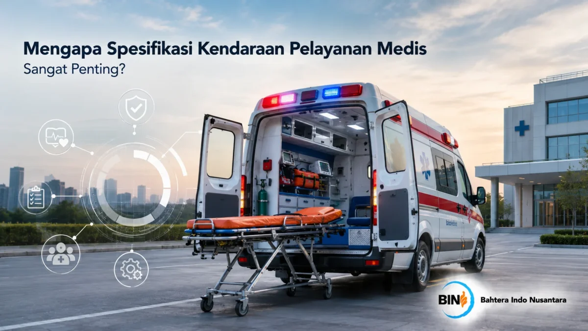 Kendaraan pelayanan medis dengan interior lengkap dipersiapkan untuk mendukung layanan kesehatan yang cepat, aman, dan sesuai standar operasional.