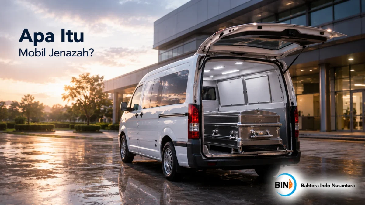 Mobil jenazah dengan ruang kabin khusus dan perlengkapan pendukung untuk transportasi jenazah.