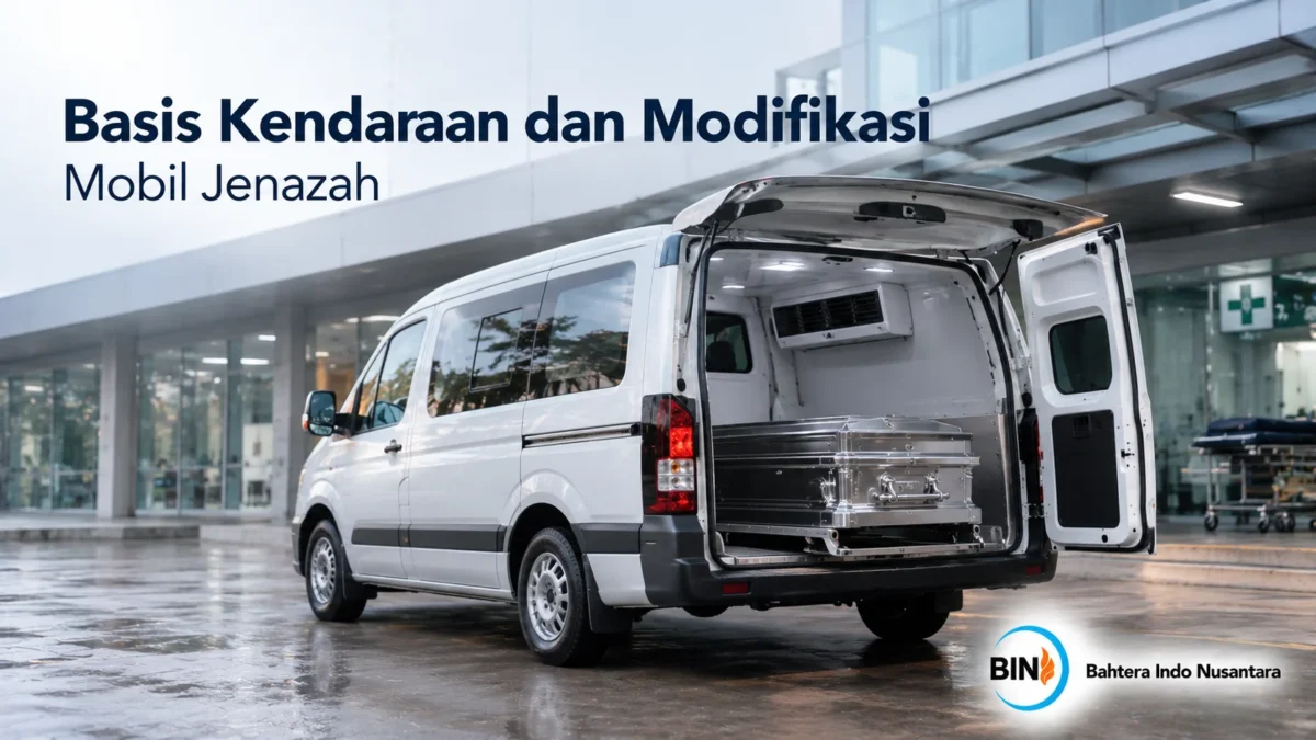 Mobil jenazah berbasis van dengan konfigurasi kabin khusus untuk kebutuhan transportasi jenazah instansi.