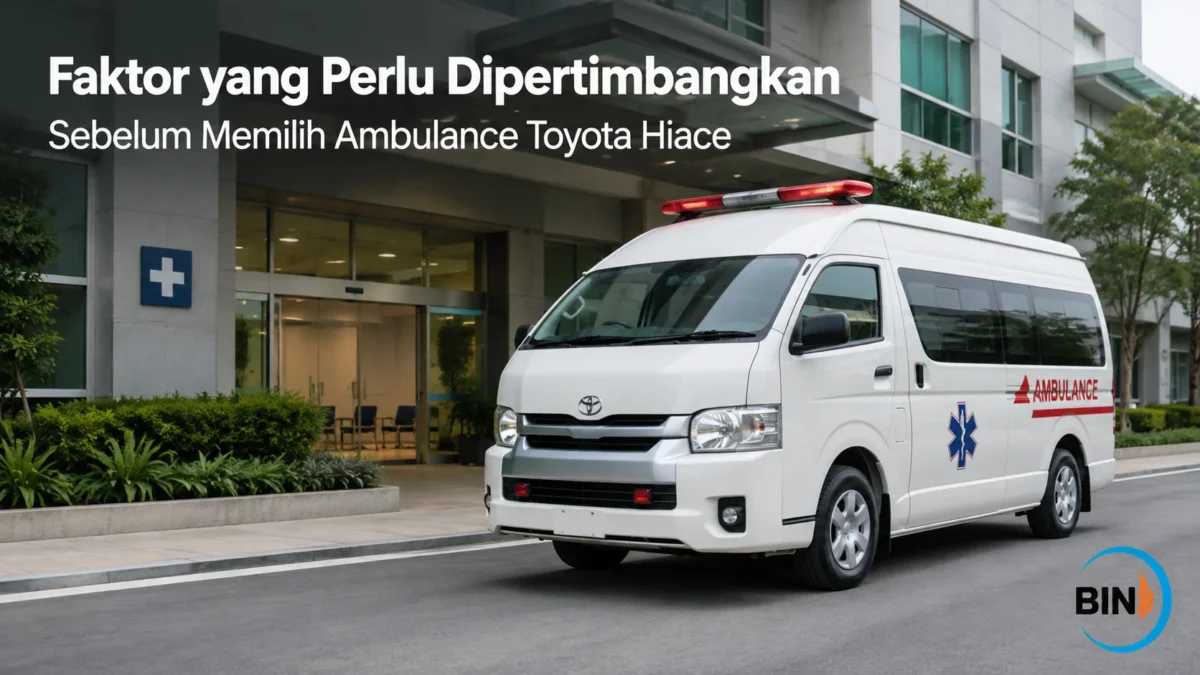 Ambulance Toyota Hiace untuk kebutuhan operasional dan pelayanan medis.