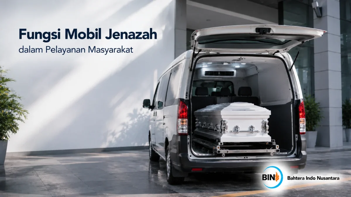 Mobil jenazah sebagai kendaraan khusus untuk mendukung pemindahan jenazah secara aman dan tertata dalam pelayanan masyarakat.