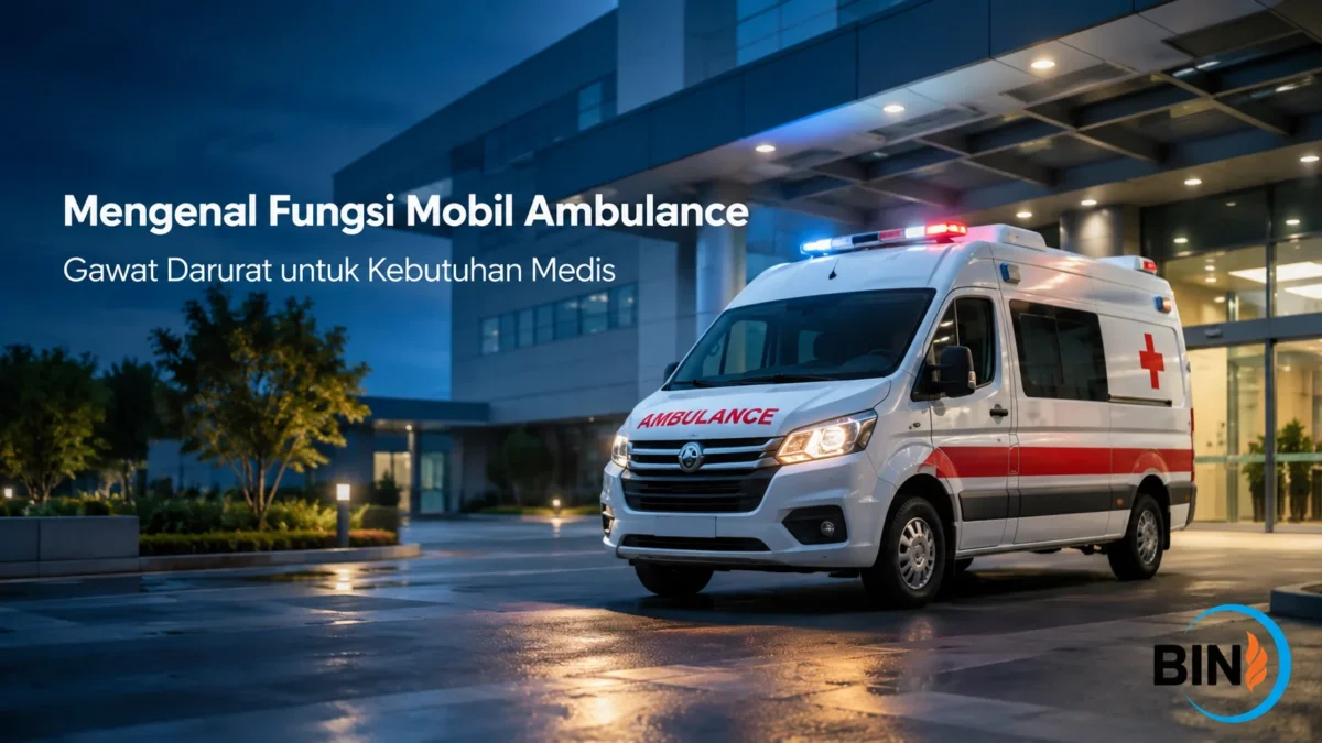 Mobil ambulance gawat darurat untuk mendukung kebutuhan pelayanan medis.