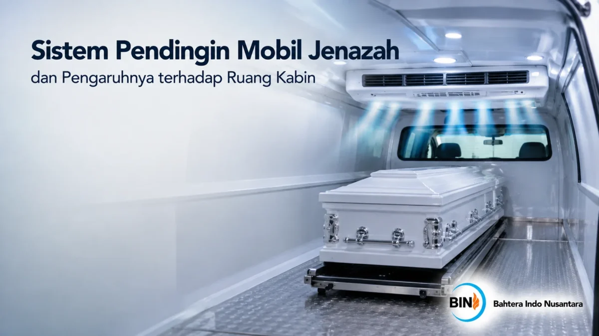Sistem pendingin mobil jenazah dengan AC kabin untuk menjaga temperatur ruang selama perjalanan.