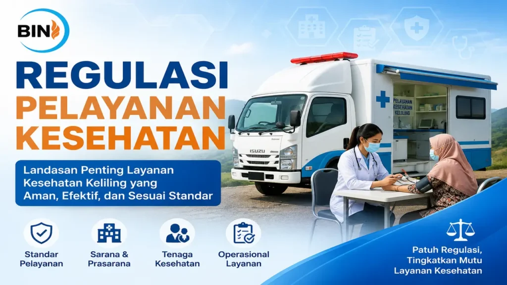 regulasi pelayanan kesehatan untuk layanan kesehatan keliling dengan kendaraan medis sesuai standar pemerintah.