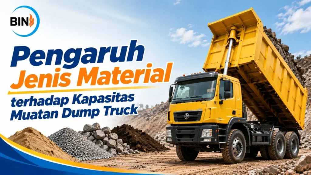 Daya angkut dump truck dipengaruhi oleh jenis material yang diangkut