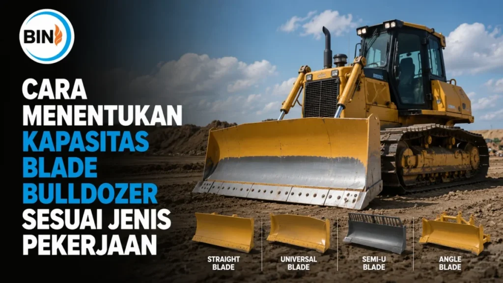 Kapasitas Blade Bulldozer yang disesuaikan dengan jenis pekerjaan untuk meningkatkan efisiensi pemindahan dan perataan material di area konstruksi.