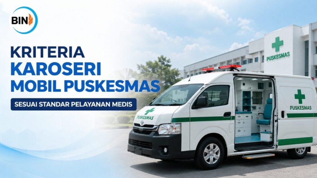 Karoseri Mobil Puskesmas sesuai standar pelayanan medis dengan interior lengkap untuk operasional kesehatan