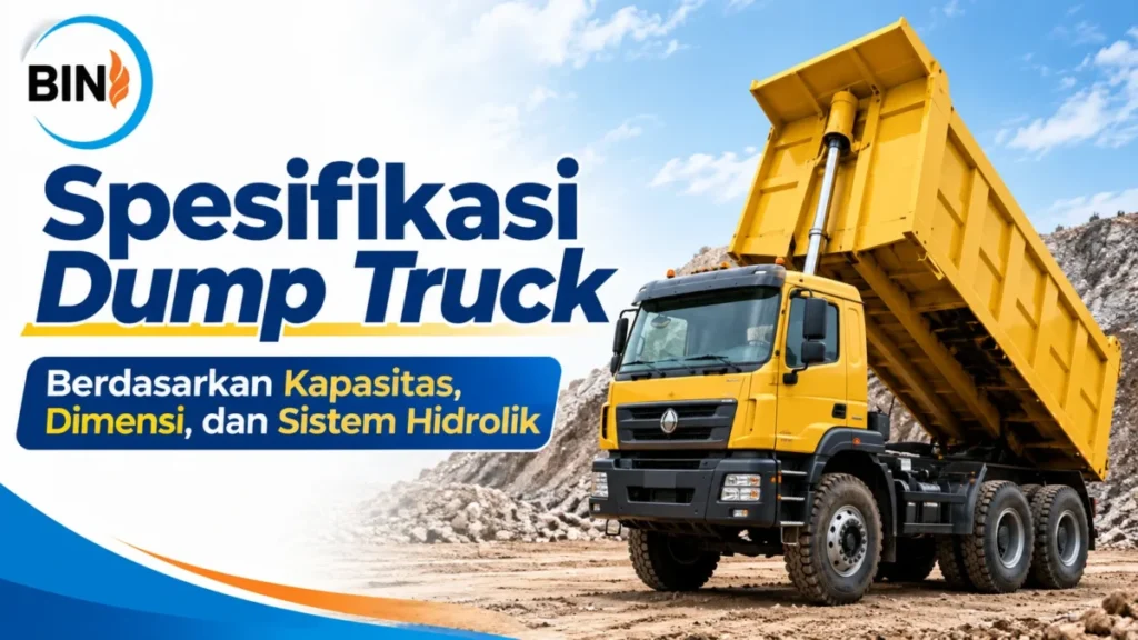 Spesifikasi dump truck berdasarkan kapasitas, dimensi, dan sistem hidrolik