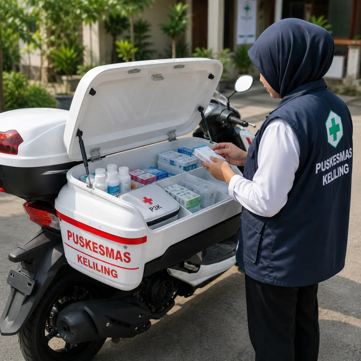 close-up box medis portable tensimeter dan perlengkapan p3k suzuki burgman pusling