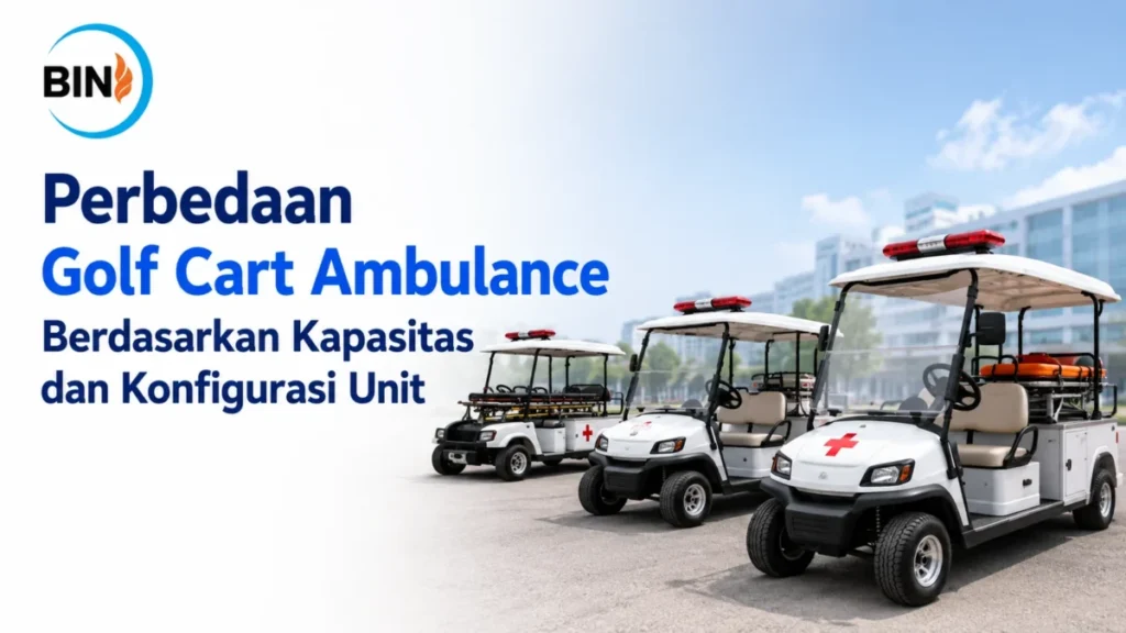 Perusahaan Penyedia Ambulance dengan Golf Cart Ambulance berdasarkan kapasitas dan konfigurasi unit